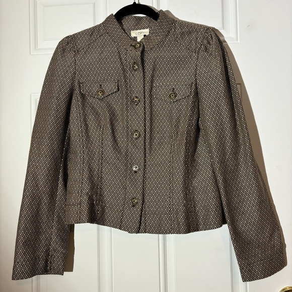 Loft Brown/Beige Jacket, Size 6 - Picture 1 of 11